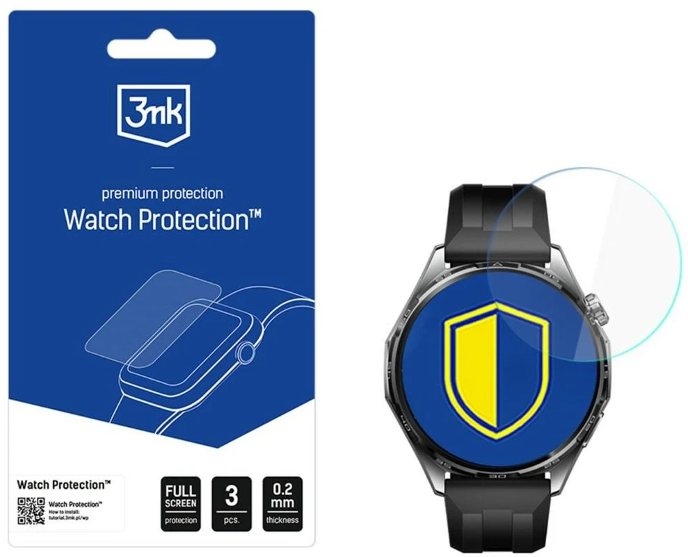 3Mk apsauga 3mk laikrodžio apsauga „FlexibleGlass“ hibridinis stiklas išmaniojo laikrodžio ekranui, skirtas „Huawei Watch GT 6“ 46 mm