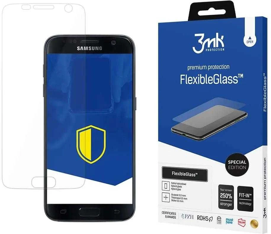3MK FlexibleGlass ekrano apsauga, Samsung, Galaxy S7, hibridinis stiklas, skaidrus