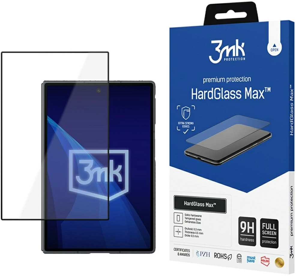 3MK HardGlass Max Apsauginis stiklas skirtas Samsung Galaxy Z Fold 8 (front) juodos spalvos