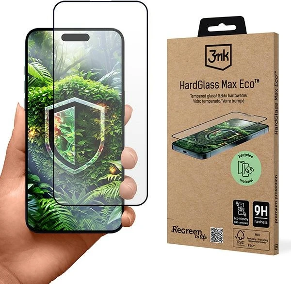 3MK kietojo stiklo „Max Eco“ apsauginis stikliukas „Apple iPhone 15 Plus/16 Plus“ GRS CU 1304127