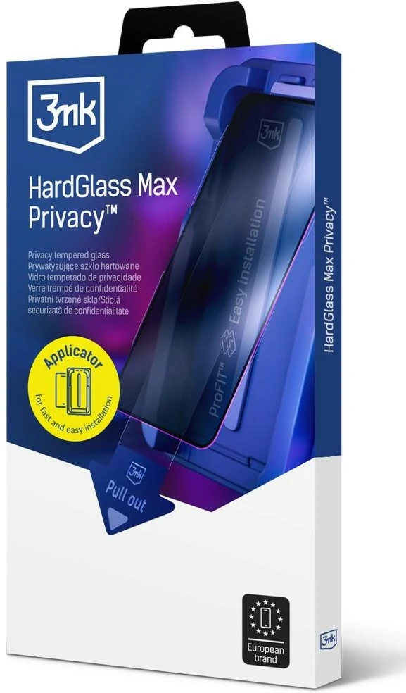 3Mk Protection 9H grūdintas stiklas su 3mk HardGlass Max privatumo filtru, skirtas iPhone 13/13Pro/14/16E/17E