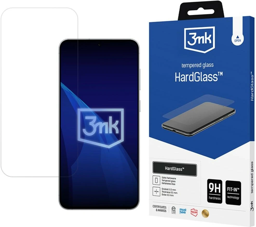 3MK HardGlass grūdintas stiklas, skirtas Samsung Galaxy S26 FE