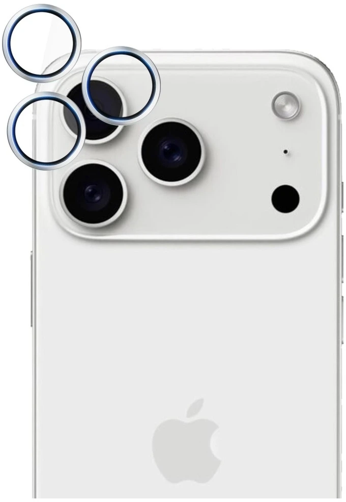 3Mk apsauga 3mk HARDY objektyvo apsaugos Pro objektyvo stiklas iPhone 17 Pro / 17 Pro Max - sidabrinis