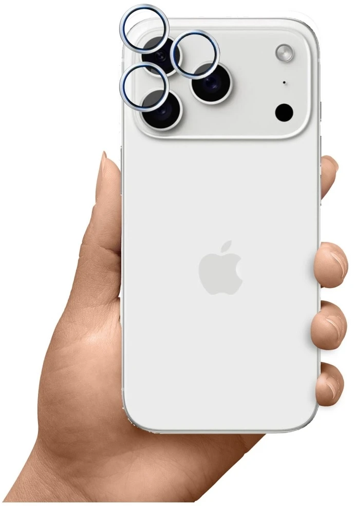 3Mk apsauga 3mk HARDY objektyvo apsaugos Pro objektyvo stiklas iPhone 17 Pro / 17 Pro Max - sidabrinis