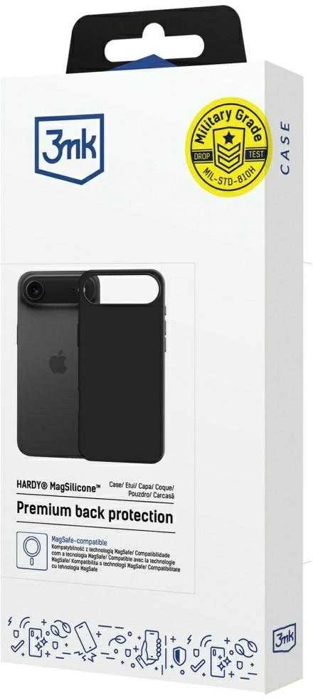 3MK Hardy MagSilicone dėklas skirtas Apple iPhone 17 Air Graphite