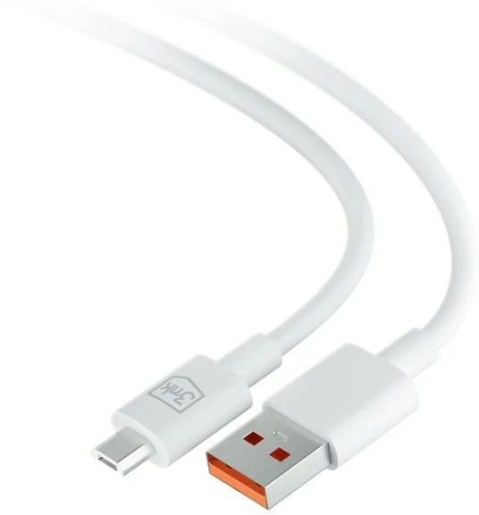 3MK Hyper Cable USB-A – Micro USB 1,2 m 5 V 2,4 A Baltas kabelis