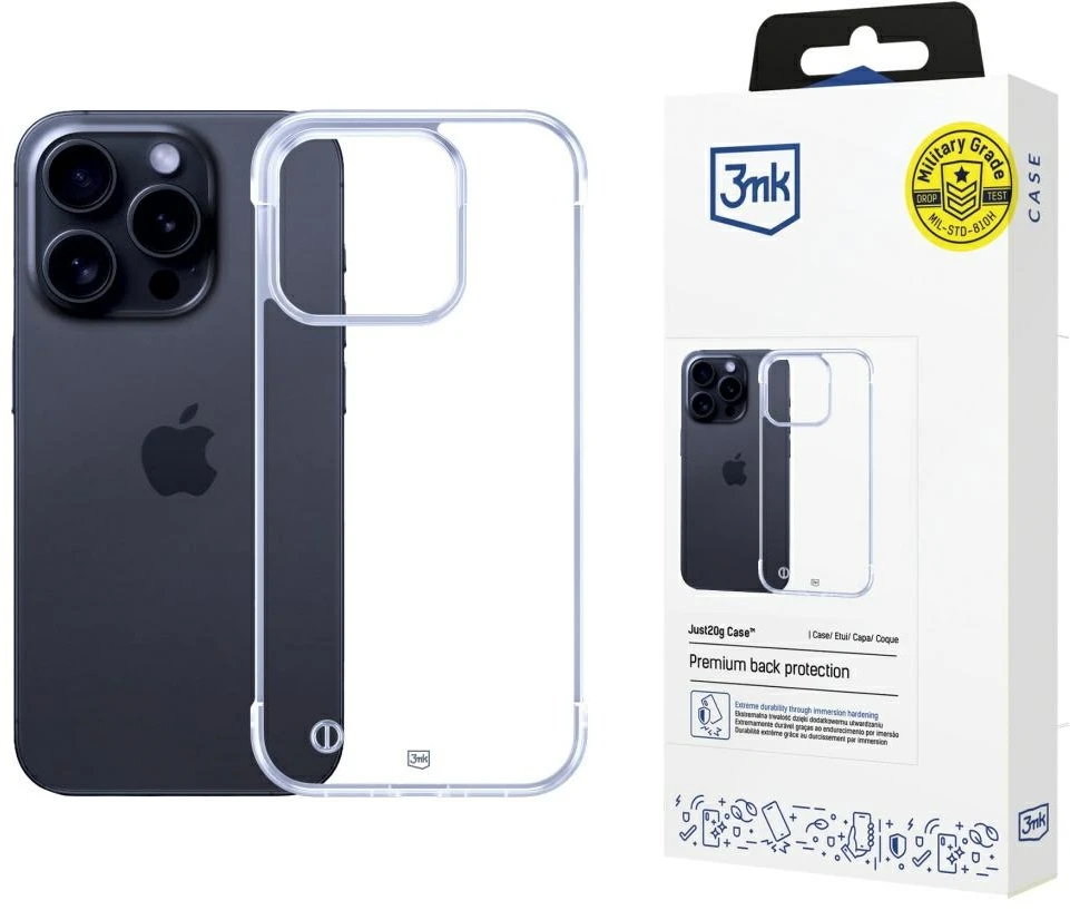 3MK Just20g skaidrus Dėklas Apple iPhone 15 Pro