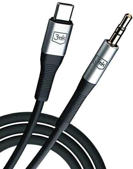 3MK AUX kabelis USB-C – 3,5 mm lizdas 1 m