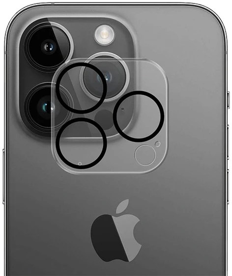 3MK Lens Pro Full Cover iPhone 12 Pro grūdintas stiklas kameros objektyvui su montavimo rėmeliu 1vnt.