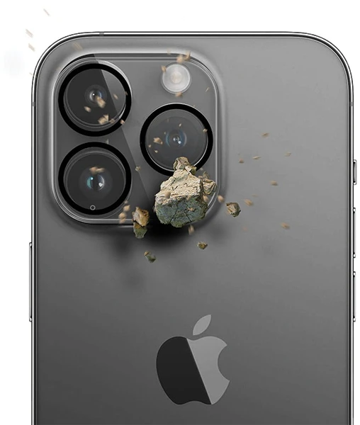 3MK Lens Pro Full Cover iPhone 12 Pro grūdintas stiklas kameros objektyvui su montavimo rėmeliu 1vnt.