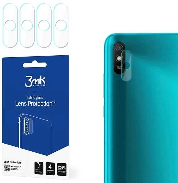HIBRIDINIS STIKLAS 3MK LANKSTUSIS STIKLAS LĖŠAS XIAOMI REDMI 9A KAMERAI 4 Vnt.