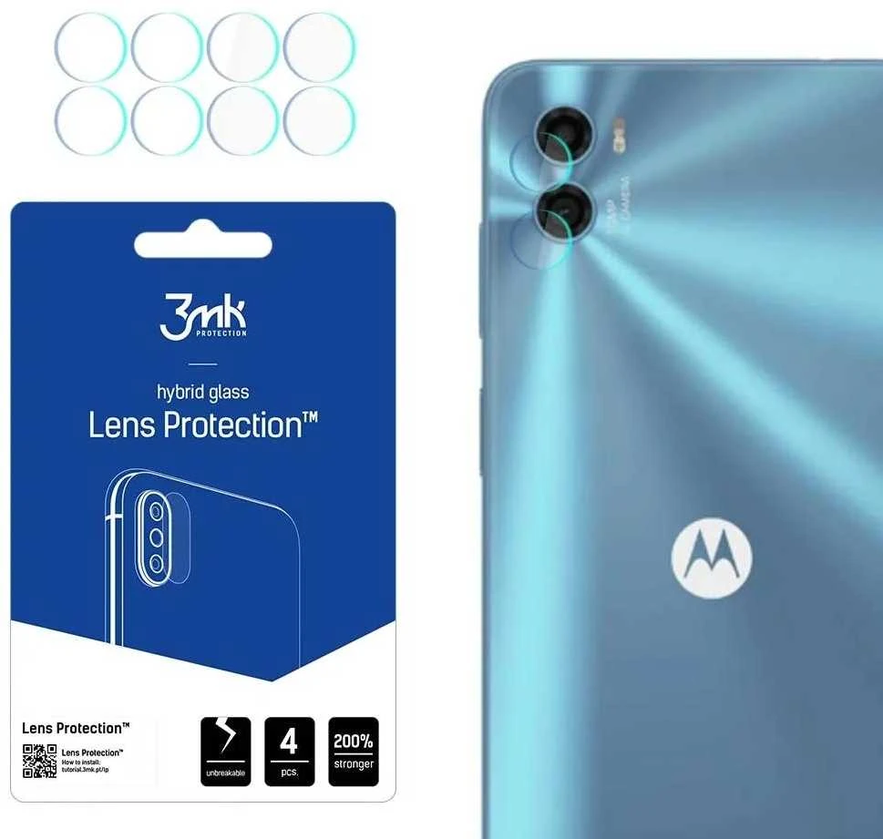 3MK objektyvo apsauga Motorola Moto E22s kameros objektyvo apsaugai, 4 vnt.