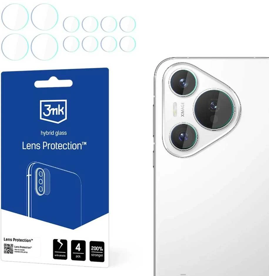 3mk Lens Protection™ hibridinis fotoaparato stiklas Huawei Pura 70 Pro / 70 Pro+