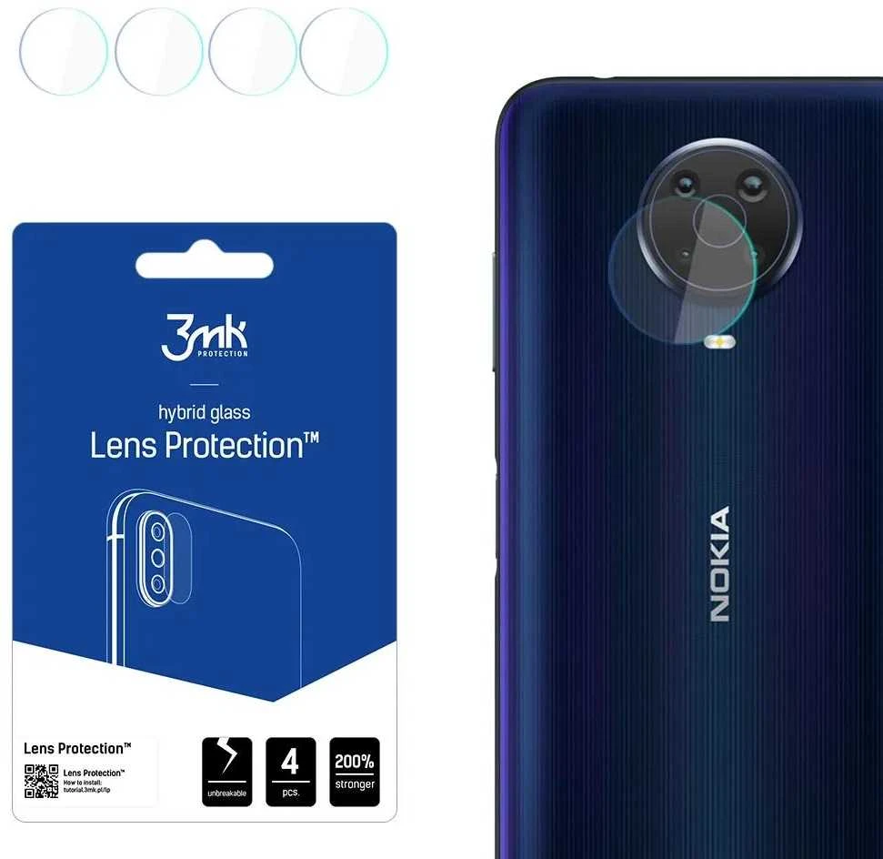 3MK FLEXIBLE GLASS LENS HYBRID GLASS NOKIA G20 FOR 4 PCS CAMERA