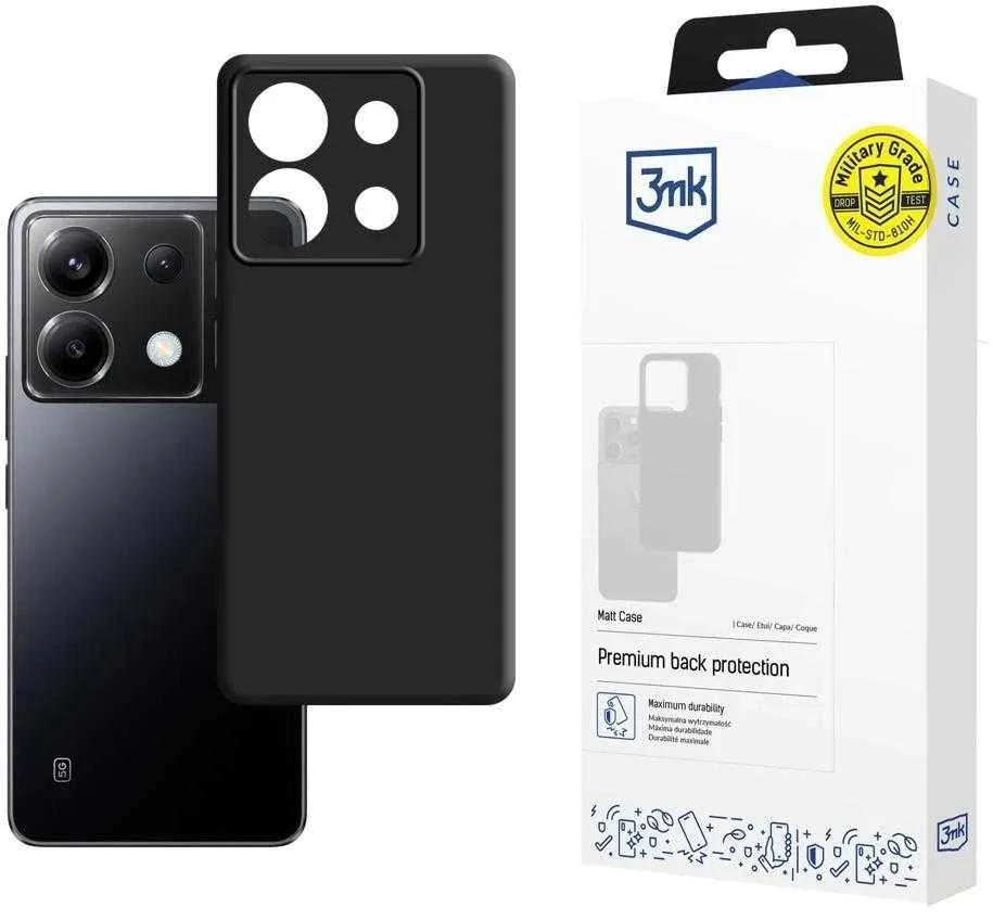 3mk Matt Poco X6 5G - dėklas telefonui juodos spalvos