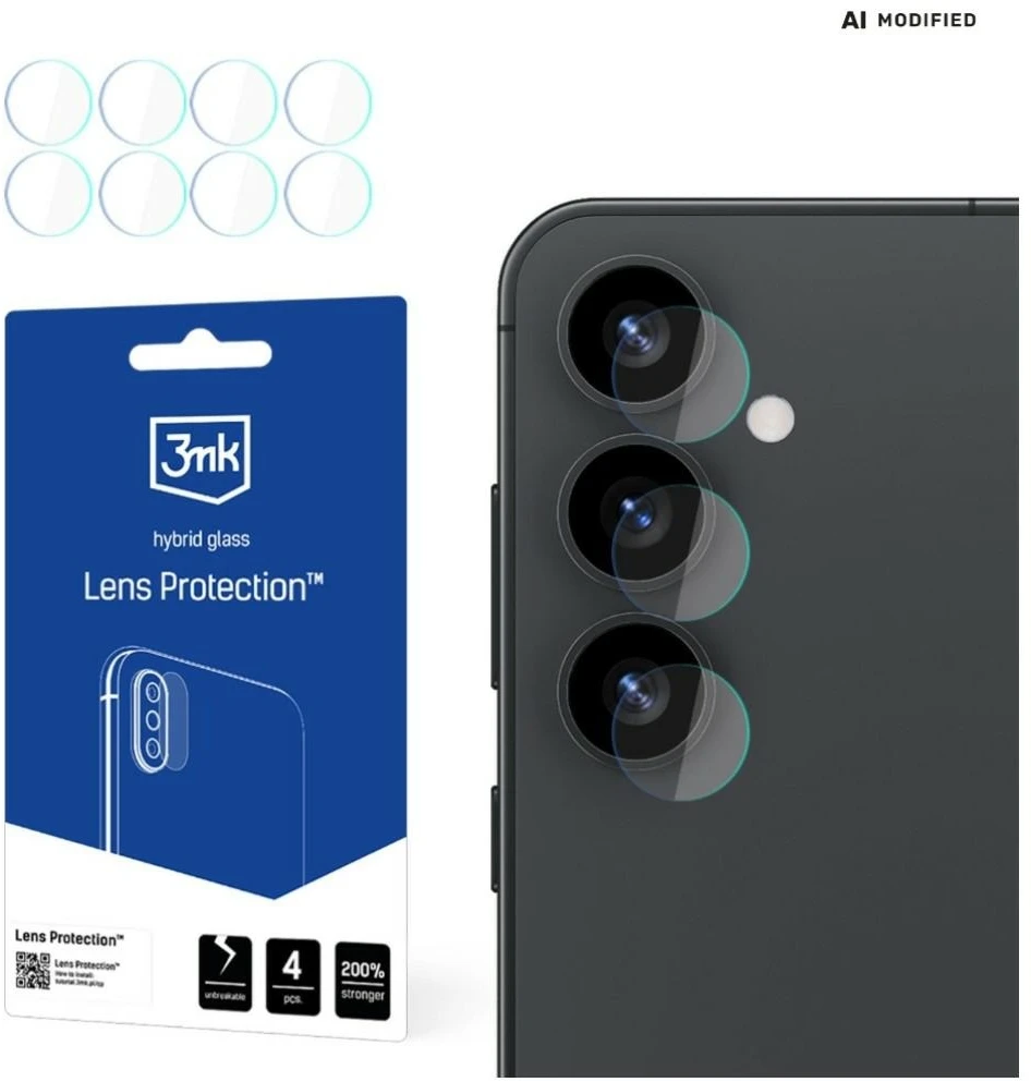 3MK Lens Protection fotoaparato lęšių apsauga skirta Samsung Galaxy S25 4 vnt.