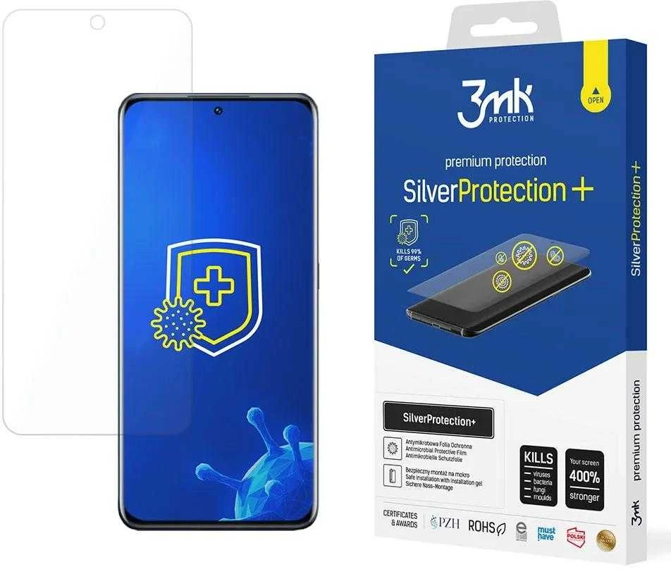 3MK Sidabrinis Protect + Xiaomi 12 / 12X ant šlapio montuojama antimikrobinė plėvelė