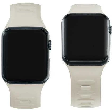 3MK silikoninis laikrodžio dirželis, smėlio spalvos, skirtas „Apple Watch 42/44/45/49 mm“
