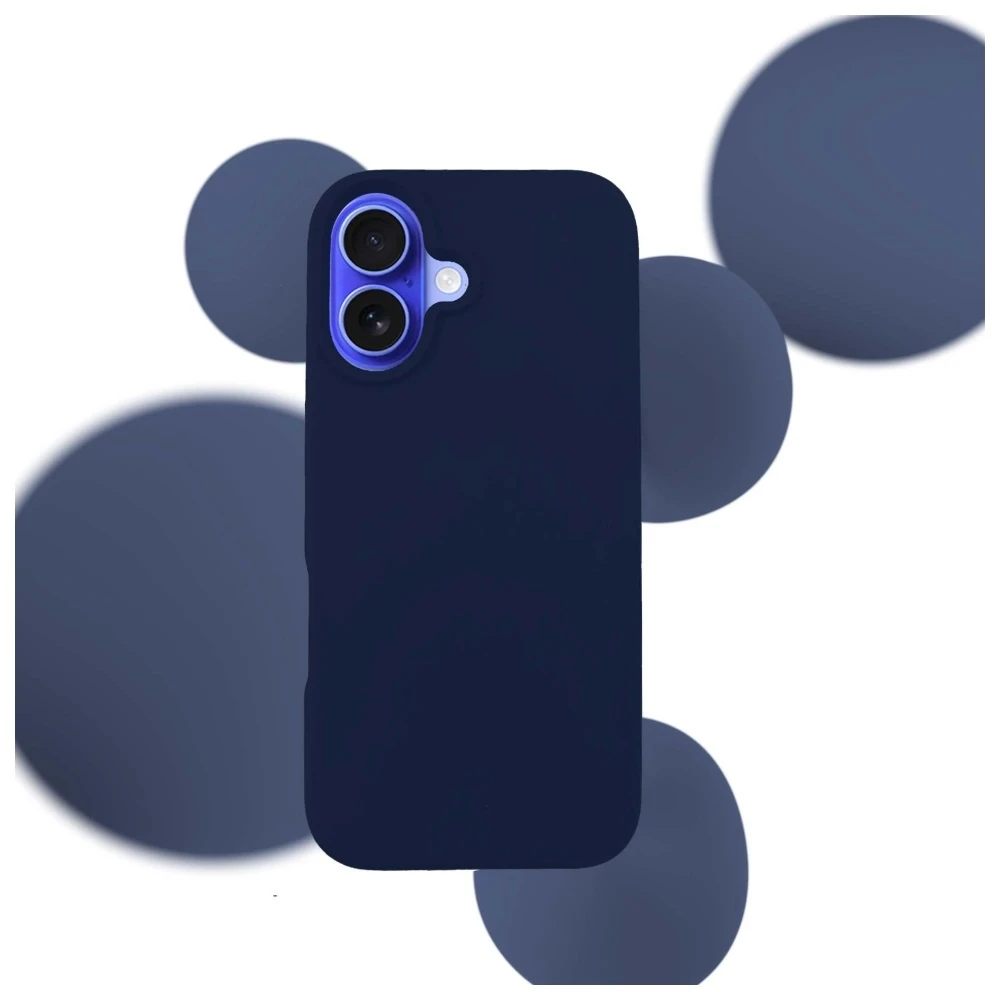 3MK silikoninis dėklas Apple iPhone 16 6.1" tamsiai mėlynas