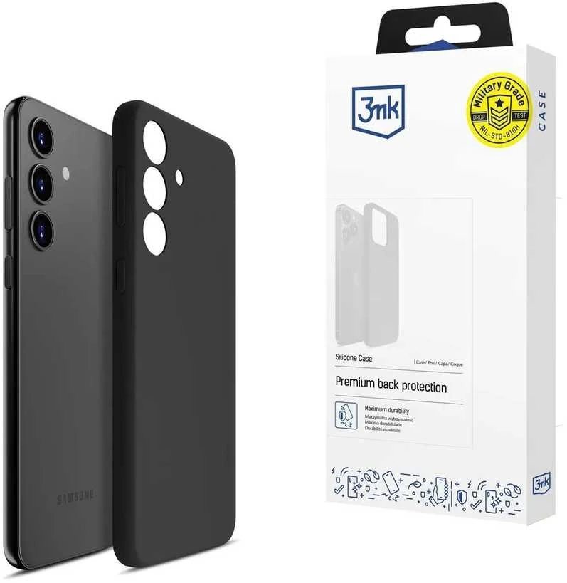 3mk silikoninis Samsung Galaxy S24 - dėklas telefonui juodos spalvos