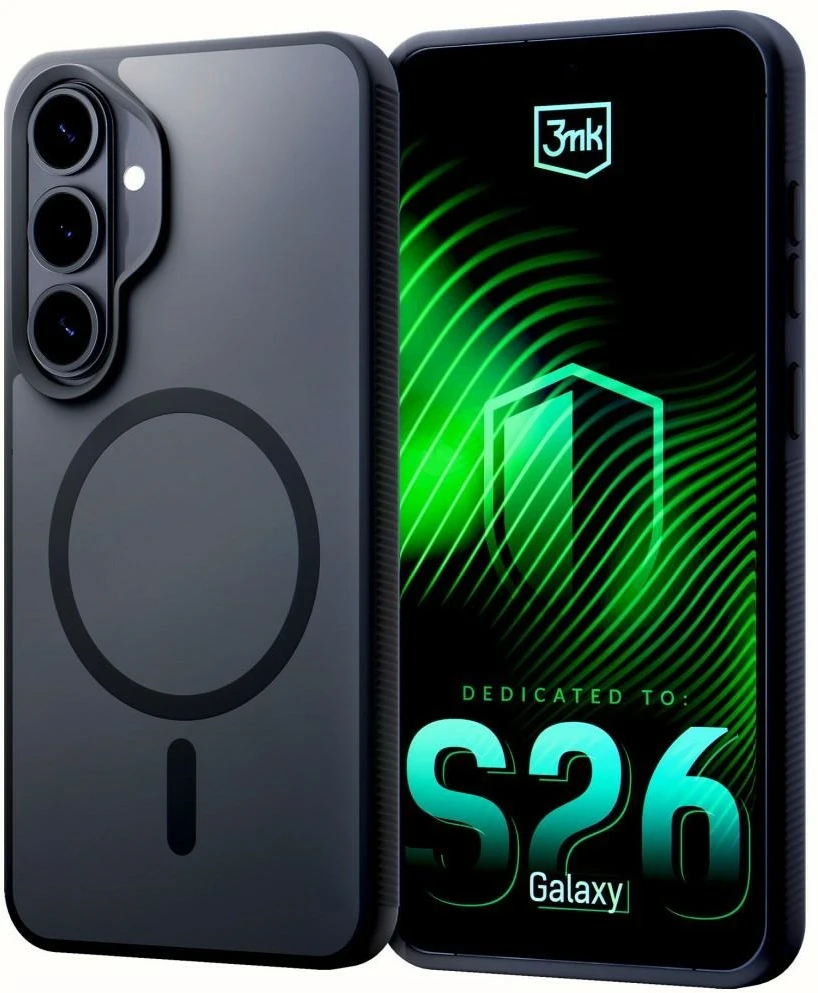 3MK Smoke MagDėklas Dėklas for Samsung Galaxy S26 Juodas