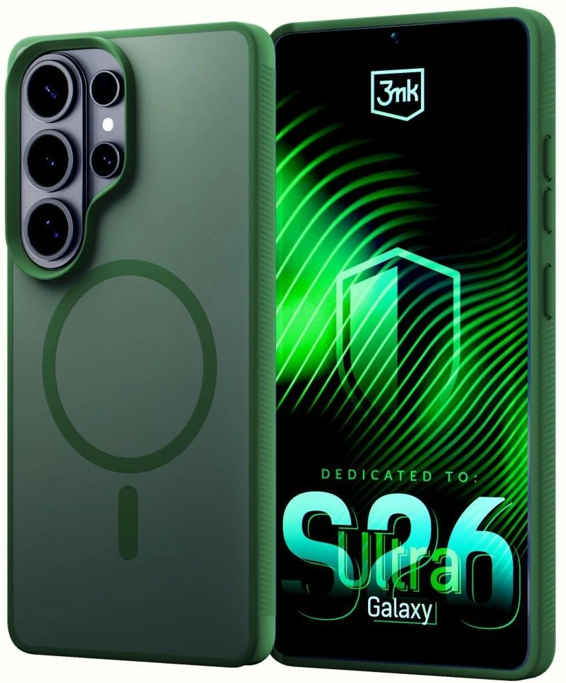 3MK Smoke MagDėklas dėklas skirtas Samsung Galaxy S26 Ultra Žalias