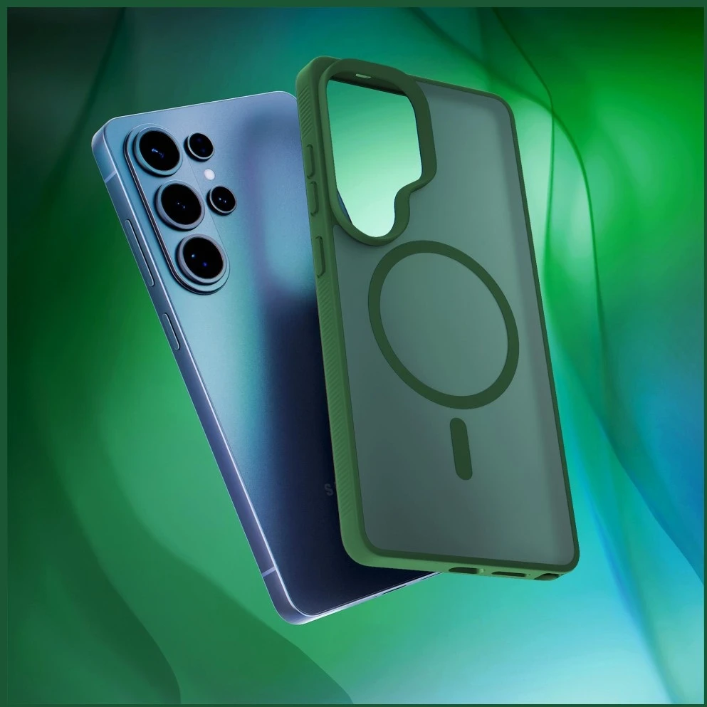 3MK Smoke MagDėklas Dėklas skirtas Samsung Galaxy S26 Ultra Žalias