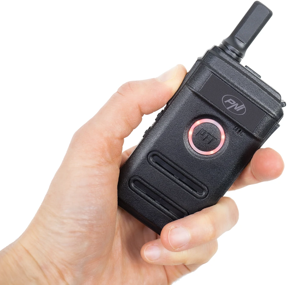4 nešiojamų radijo stotelių rinkinys PNI PMR R10 PRO, 446MHz, 0.5W, 16 programuojamų kanalų, 16 PMR ir 50 CTCSS bei 104 DCS tonų, monitorius, paieška