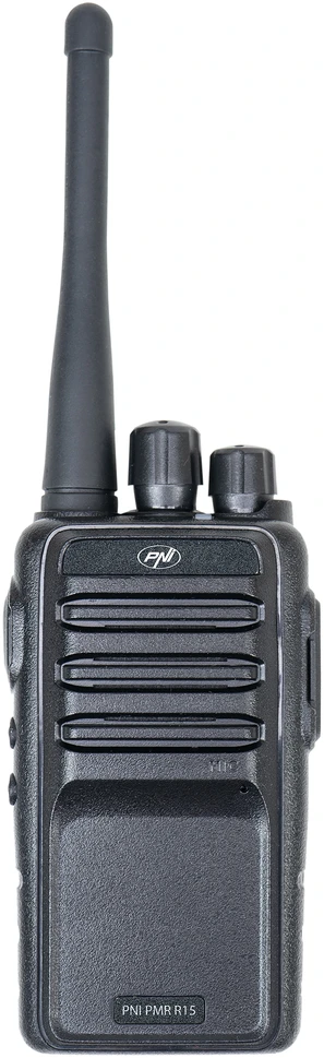 4 nešiojamų radijo stotelių rinkinys PNI PMR R15 0.5W, 16 programuojamų kanalų, 16 PMR ir 50 CTCSS bei 104 DCS tonų, ASQ, TOT, monitorius, programuojamas, 1200mAh baterija