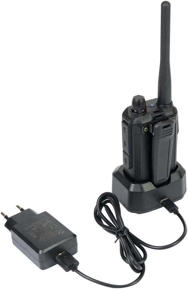 4 nešiojamų radijo stotelių rinkinys PNI PMR R45 PRO 446MHz, 0.5W, 99 programuojami kanalai, 16 PMR ir 38 CTCSS bei 104 DCS tonai, 5 lygių Squelch, VOX, TOT, BCL, Scan, Roger Beep