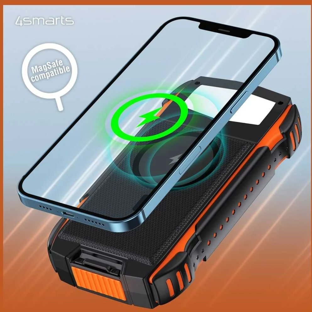 4Smarts Solar Power Bank Rugged TitanPack UltiMag 20000mAh juodas (juodas)