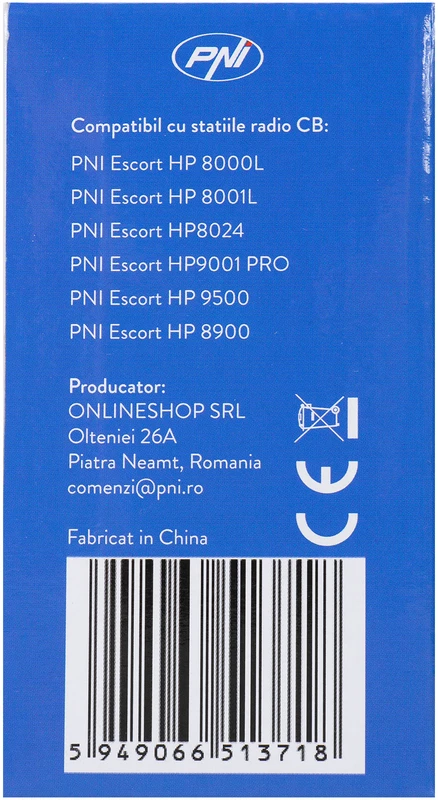 6 kontaktų mikrofonas su metaline dalimi PNI radijo stotelėms Escort HP 8000/8001/8024/9000/9001 / 8000L / 8001L