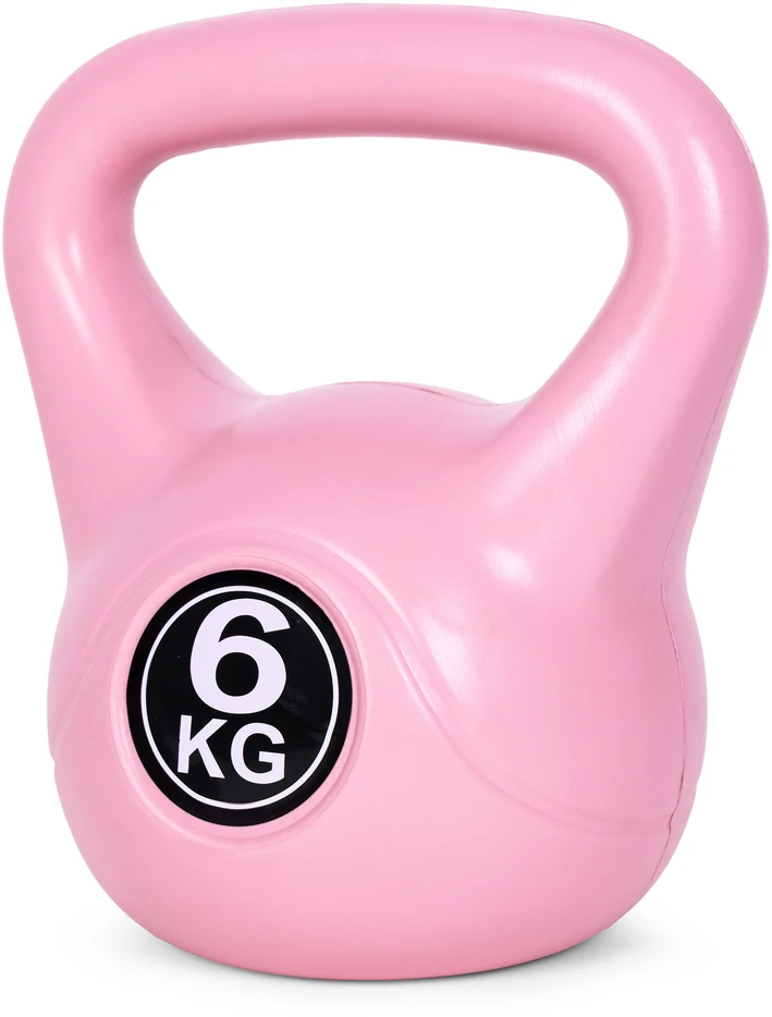 Kettlebell 6kg, treniruoklis, hantelis, svarmuo, rožinis, ModernHome