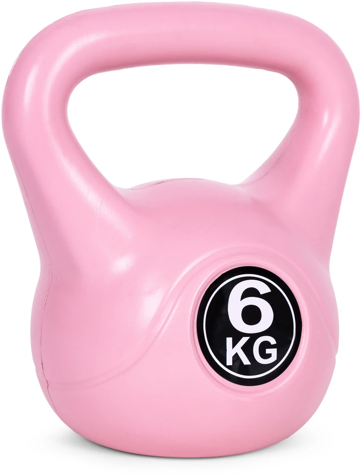 Kettlebell 6kg, treniruoklis, hantelis, svarmuo, rožinis, ModernHome