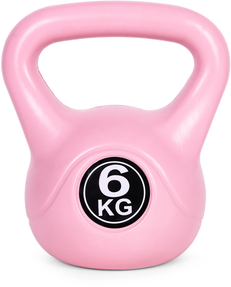 Kettlebell 6kg, treniruoklis, hantelis, svarmuo, rožinis, ModernHome