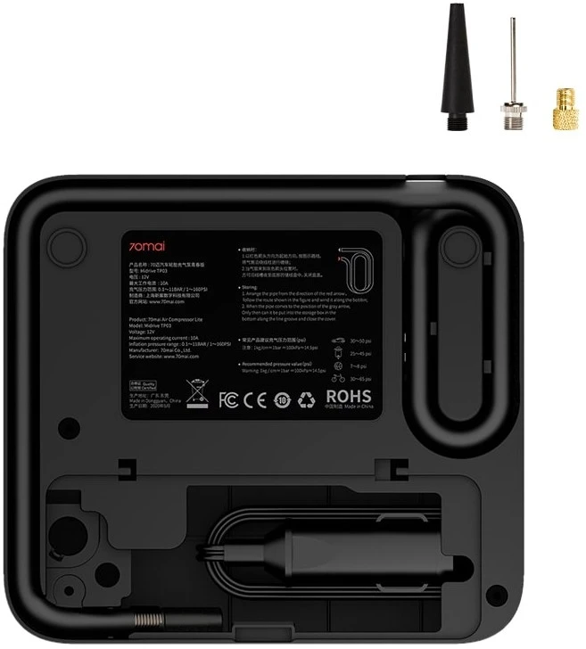 Oro kompresorius 70mai Air Compressor Lite, juodos spalvos