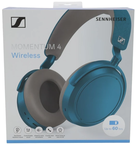 Belaidės ausinės Sennheiser Momentum Wireless 4 | ANC | Bluetooth 5.2 | žalsvai mėlynos