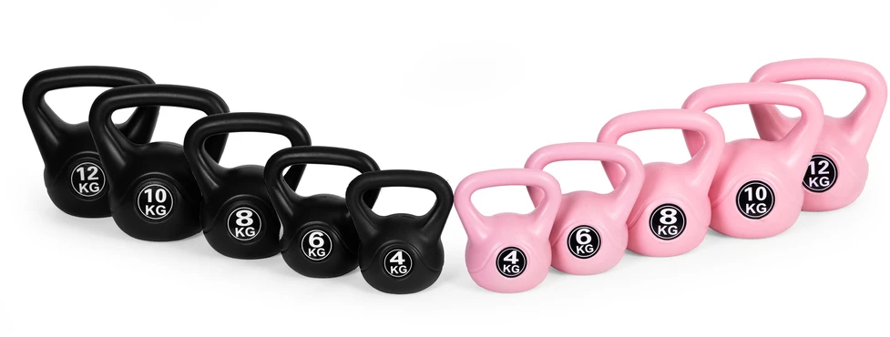 Kettlebell 8kg, treniruoklis, hantelis, svarmuo, rožinis, ModernHome