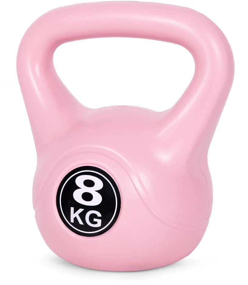 Kettlebell 8kg, treniruoklis, hantelis, svarmuo, rožinis, ModernHome
