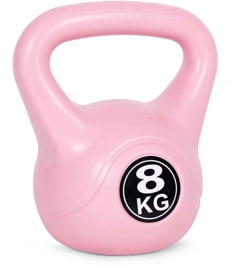 Kettlebell 8kg, treniruoklis, hantelis, svarmuo, rožinis, ModernHome