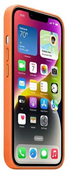 Apple iPhone 14 Plus Odinis dėklas with MagSafe - Oranžinis