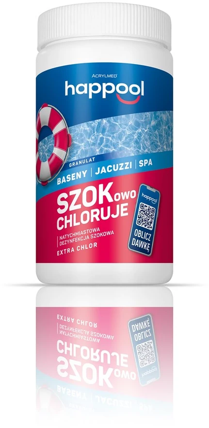 Acrylmed EXTRA CHLOR granulės dumblių, grybelių ir bakterijų kontrolei baseinuose, 1kg
