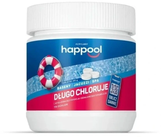 Acrylmed TRIOCHLOR lėtai atpalaiduojančio chloro tabletės, 20 g / 0,4kg