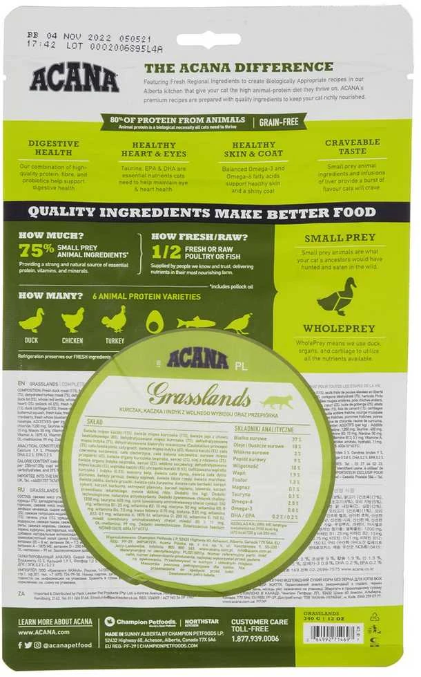 Acana Grasslands kačių ėdalas 340 g