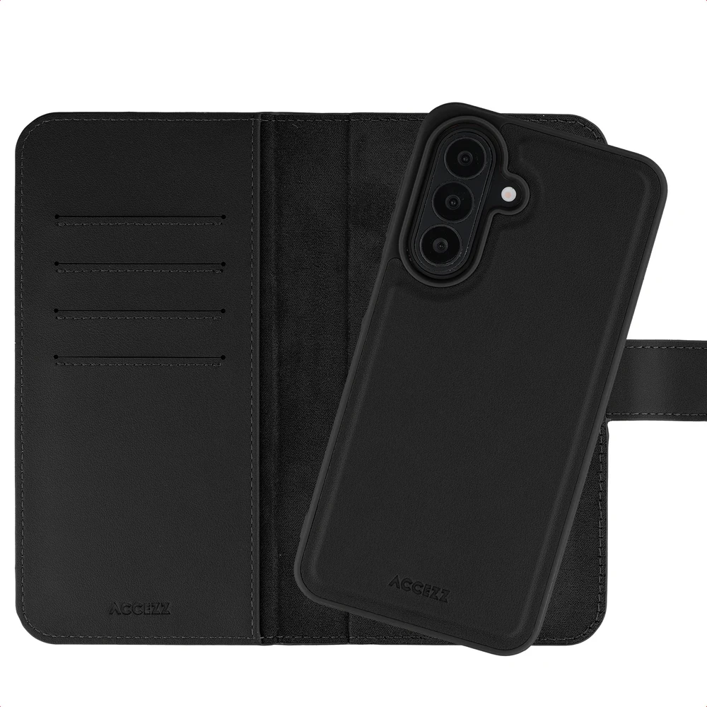 Accezz Edge nuimamas knygos tipo dėklas su MagSafe, skirtas Samsung Galaxy A27 (5G) – juodas