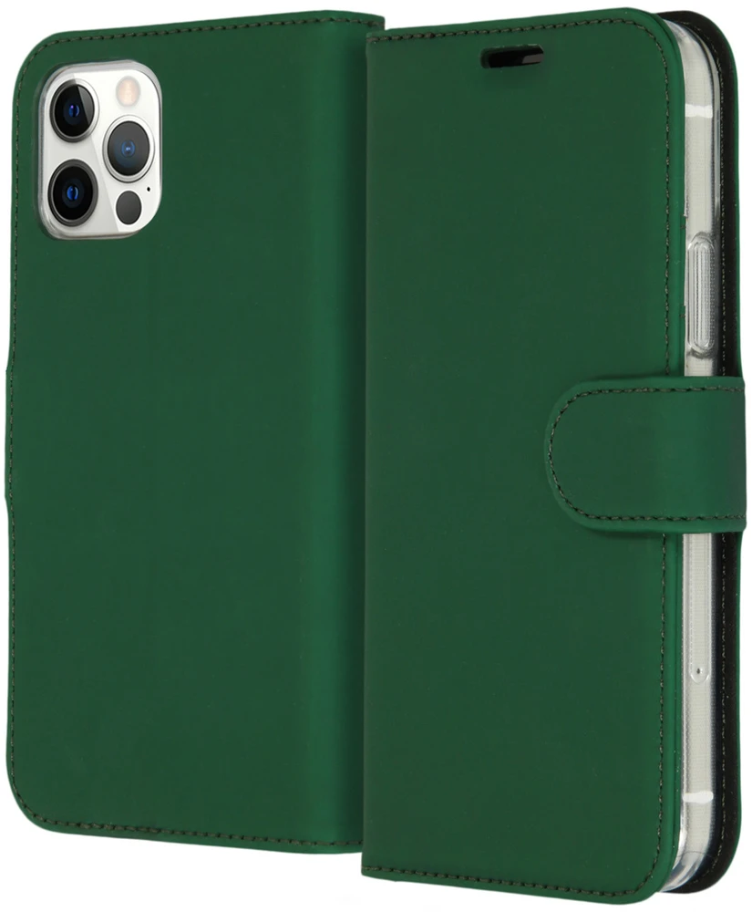 Accezz piniginės tipo TPU atverčiamas dėklas, skirtas iPhone 12 (Pro) – žalias