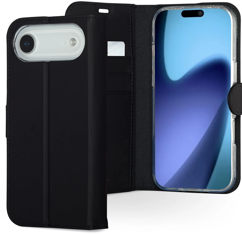 Accezz piniginės tipo TPU atverčiamas dėklas, skirtas iPhone Air – juodas