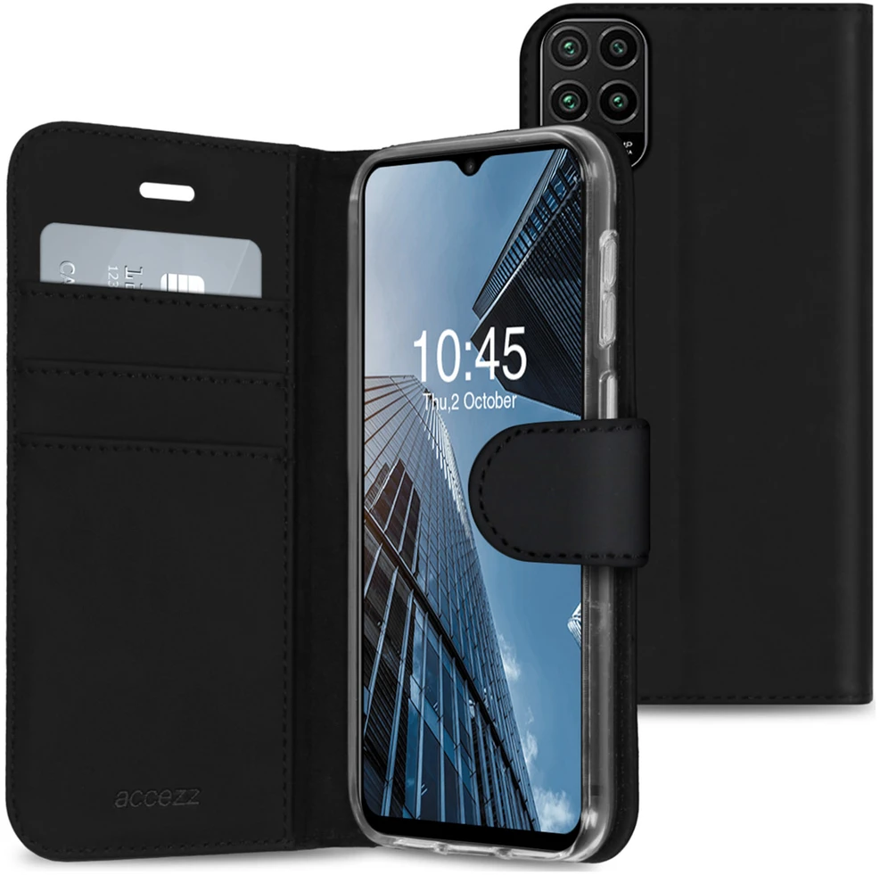 Accezz piniginės tipo TPU atverčiamas dėklas, skirtas Xiaomi Mi 10 Lite – Juodas