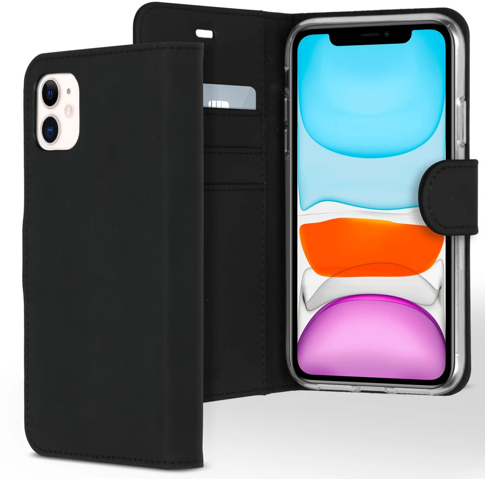 Accezz piniginės tipo TPU atverčiamas dėklas, skirtas iPhone 11 – juodas