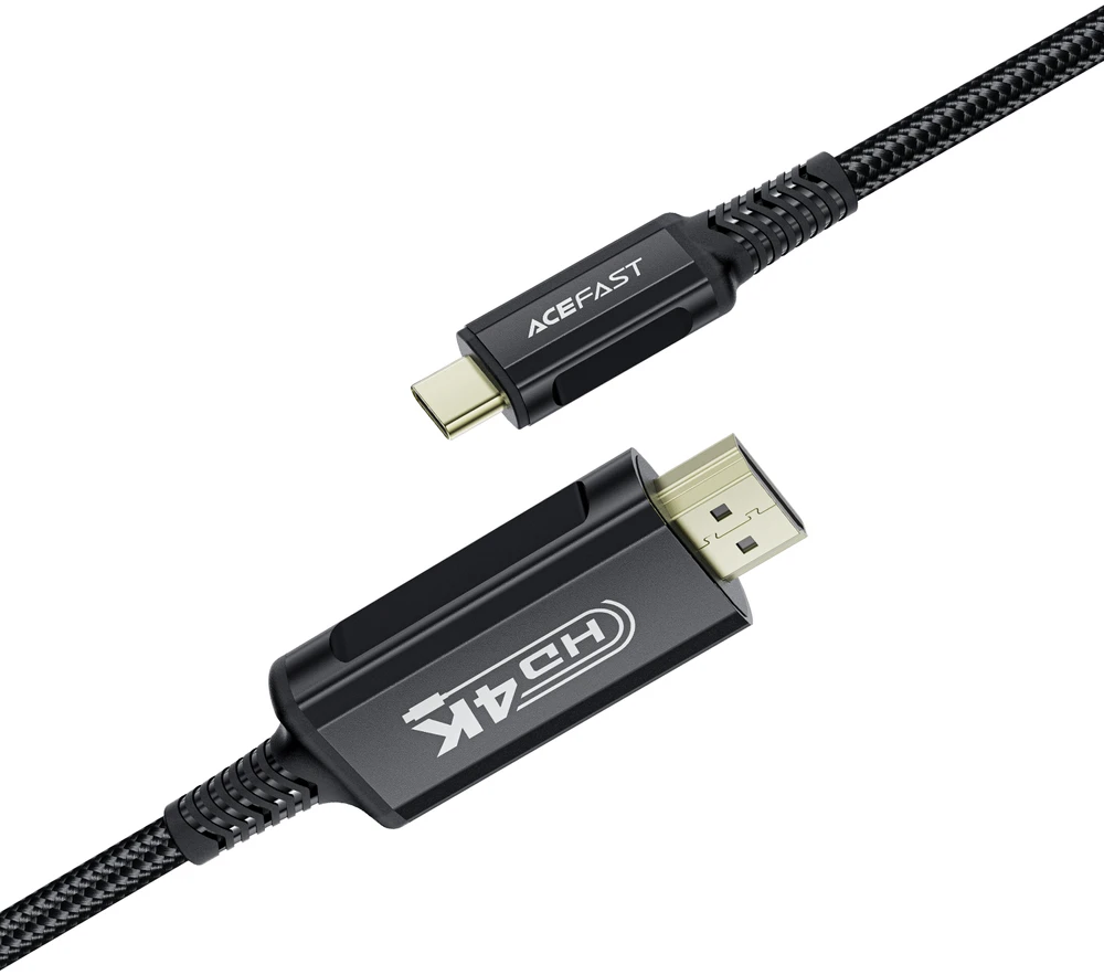 Kabelis Acefast C1-10 USB-C to HDMI 1.8m juodas